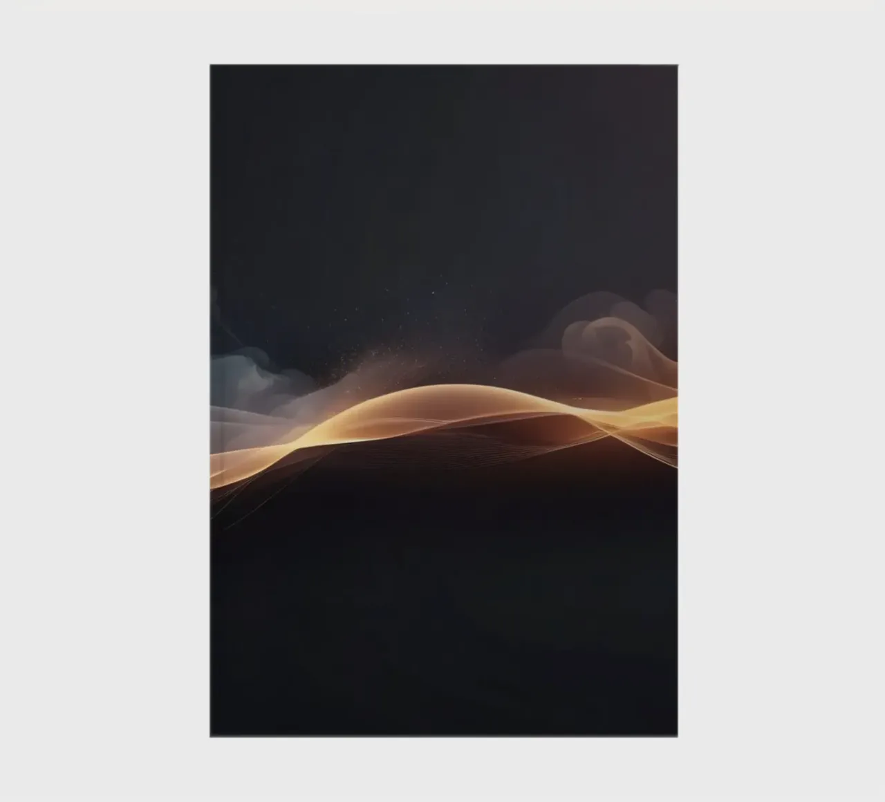 Elegant abstract waves with soft gradients art notebook by DesignDoodle