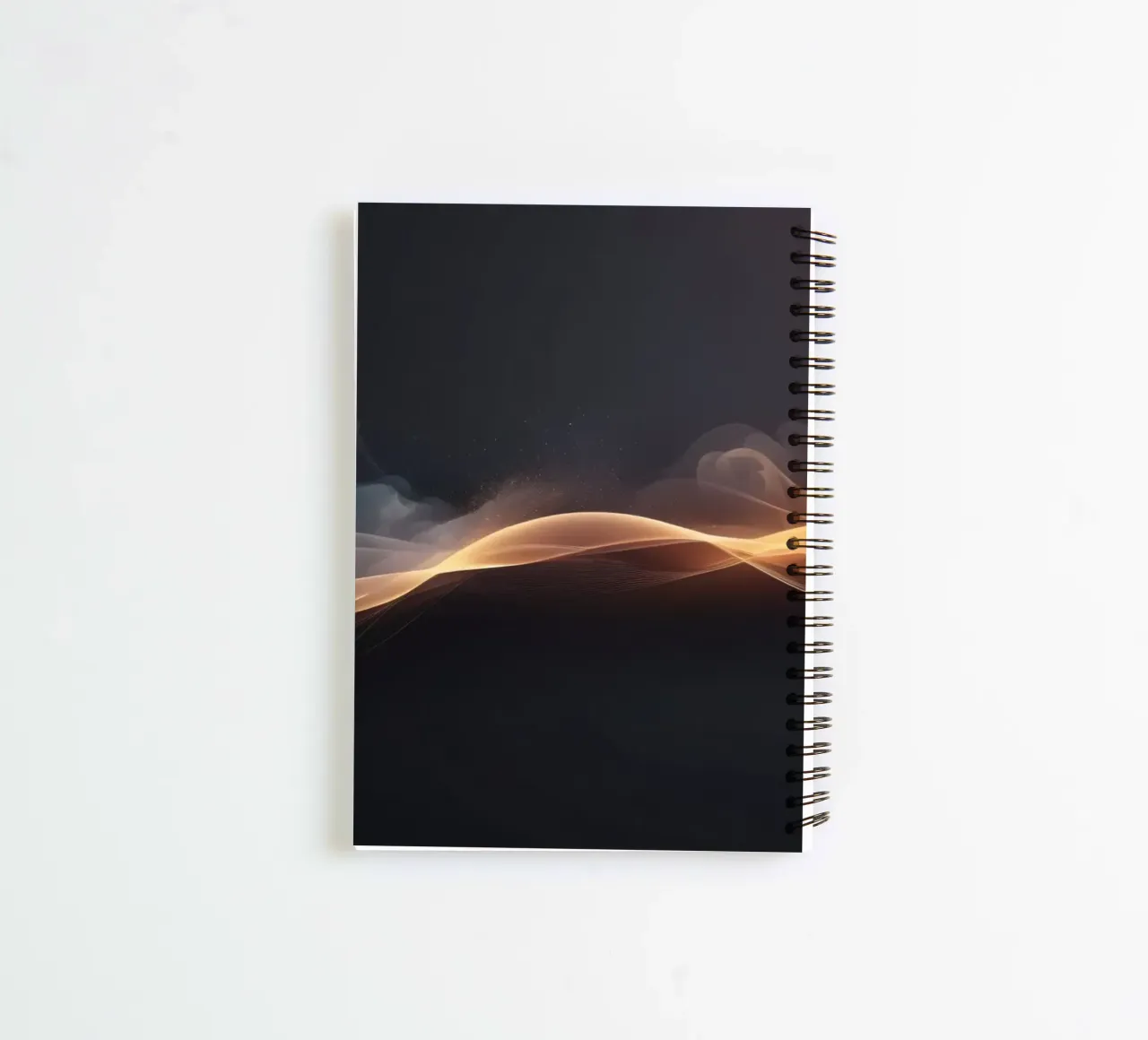 Elegant abstract waves with soft gradients art spiral notebook by DesignDoodle