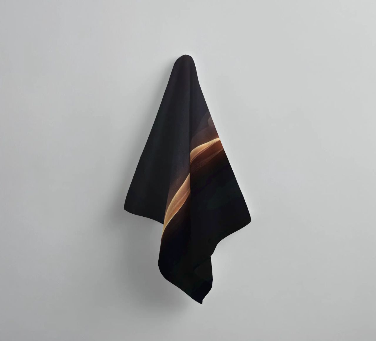 Elegant abstract waves with soft gradients art towel by DesignDoodle