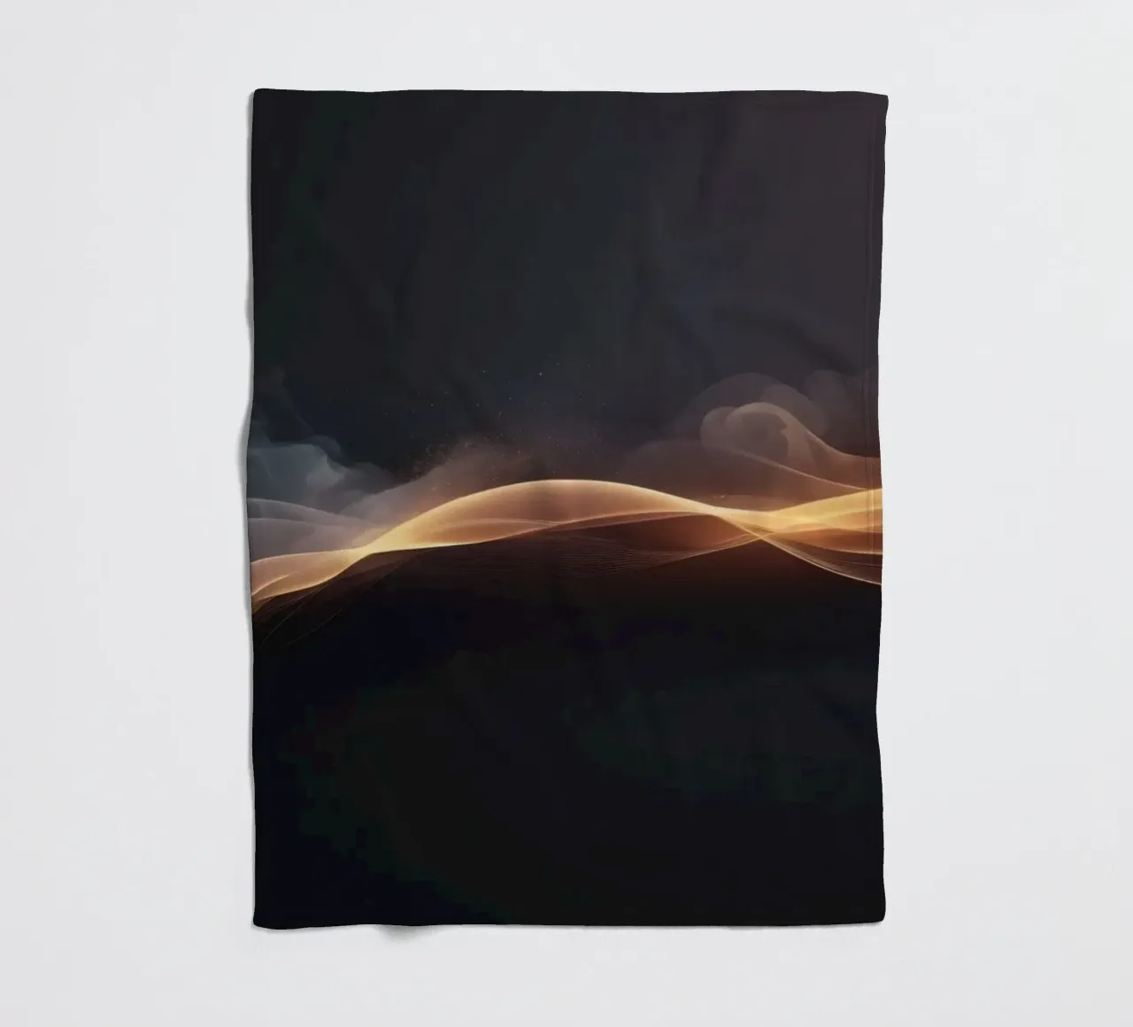 Elegante abstrakte Wellen mit weichen Verläufen Kunst Fleecedecke von DesignDoodle