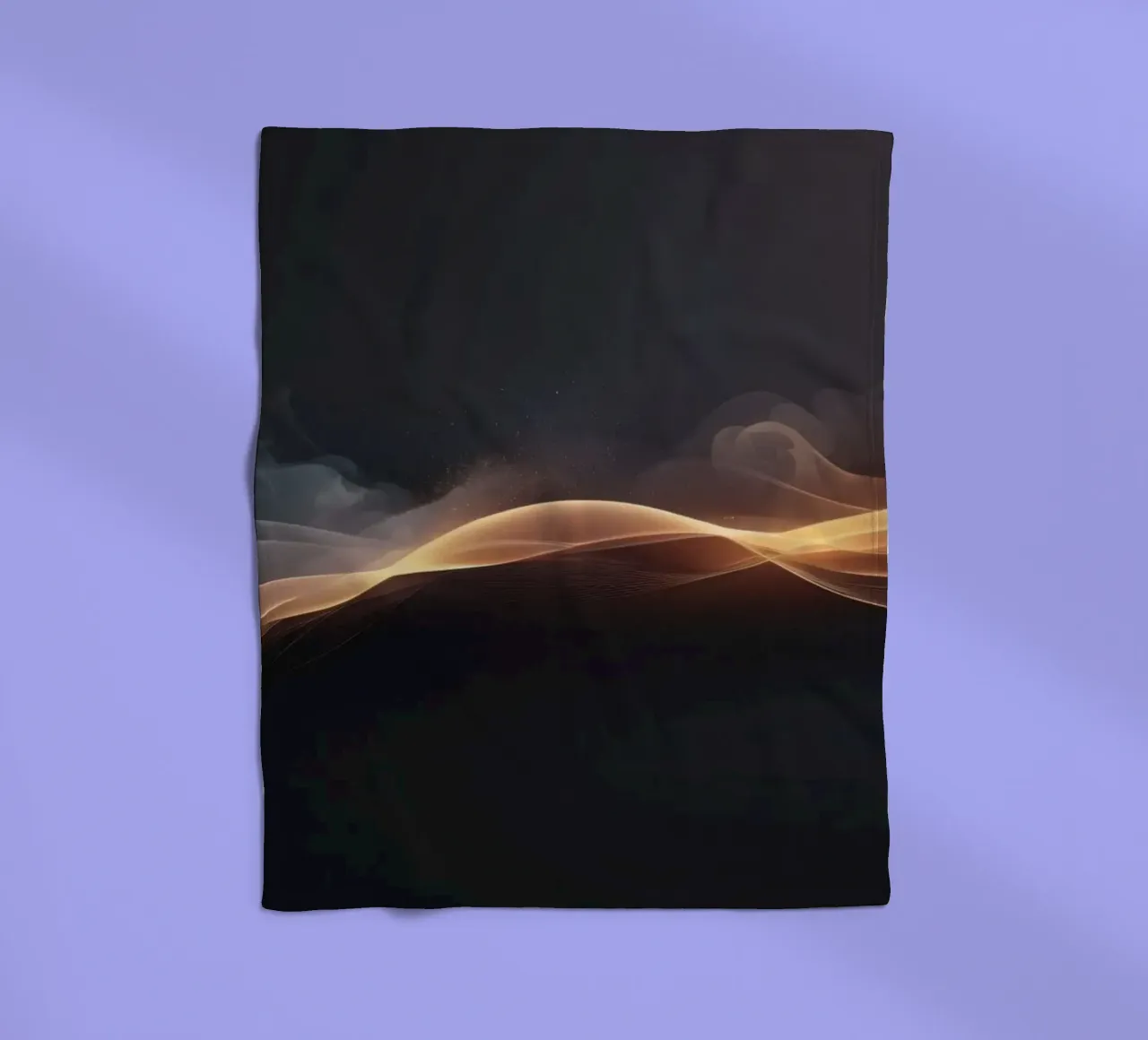 Elegante abstrakte Wellen mit weichen Verläufen Kunst Fleecedecke von DesignDoodle