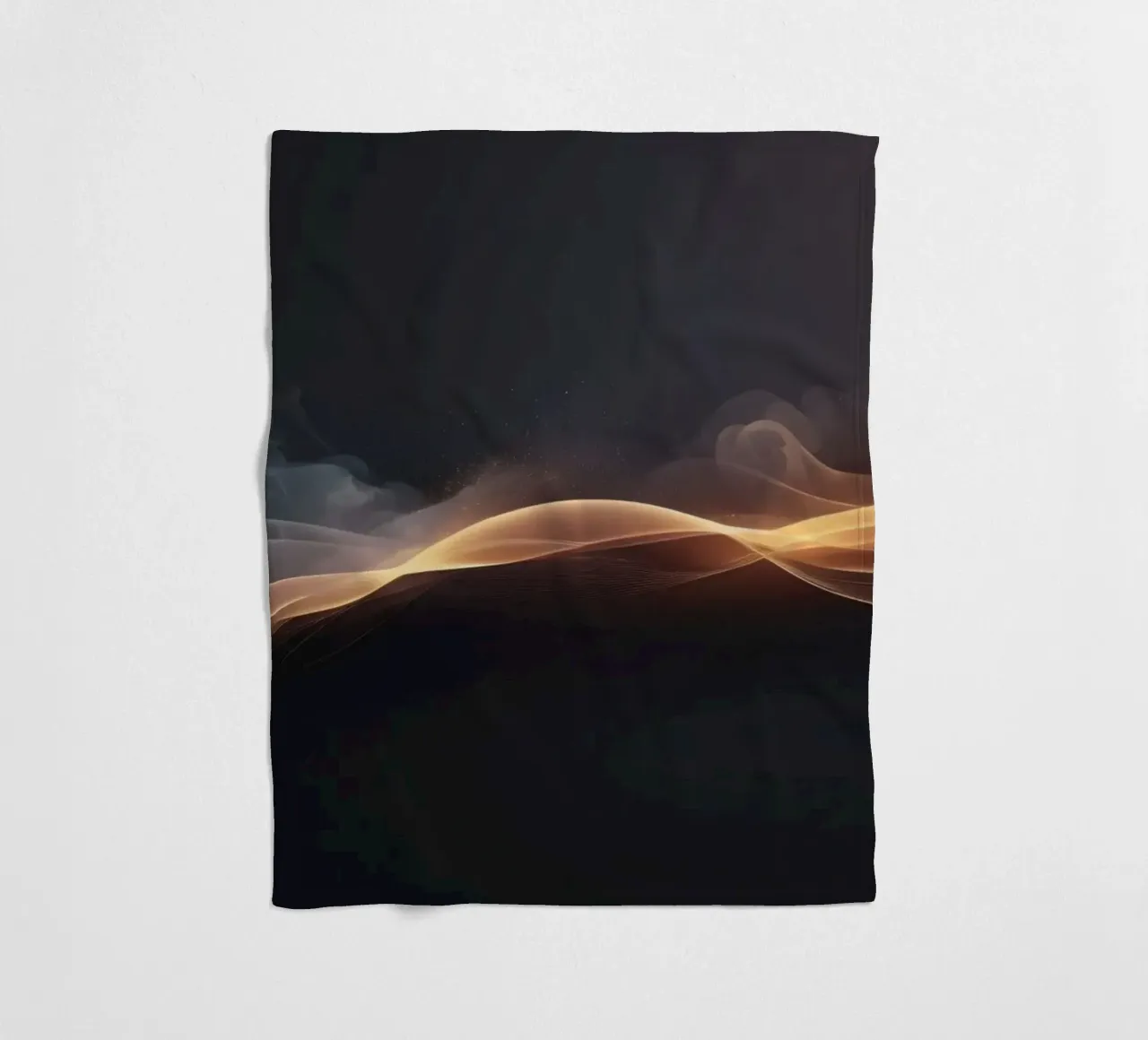 Elegante abstrakte Wellen mit weichen Verläufen Kunst Fleecedecke von DesignDoodle