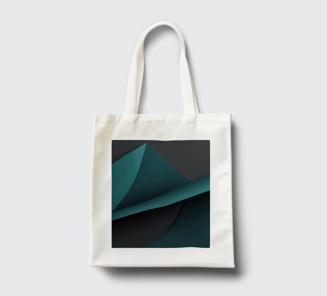 Abstract groenblauw en donker achtergrondontwerp voor bureaubladachtergrond jute draagtas van DesignDoodle