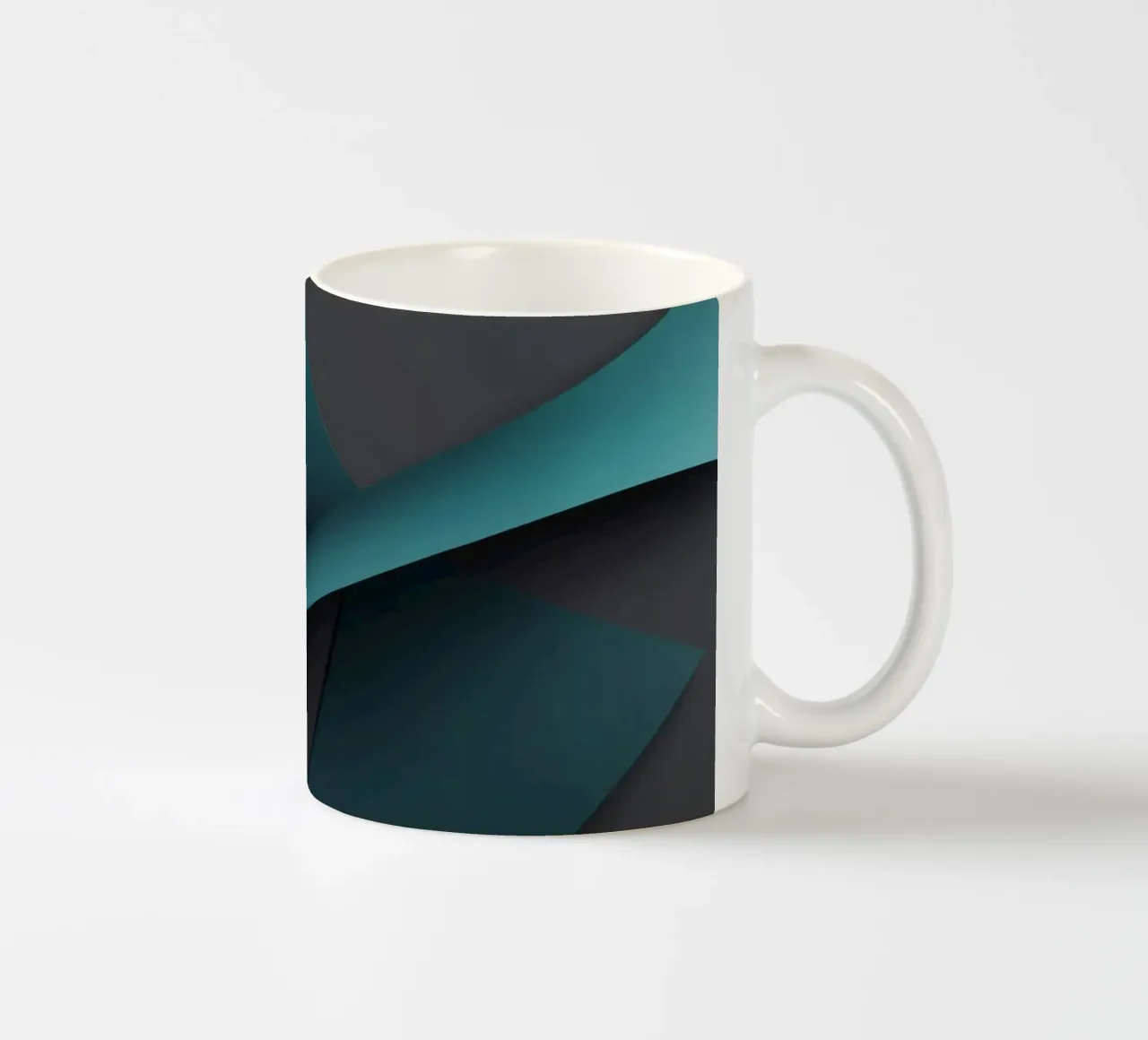 Abstract groenblauw en donker achtergrondontwerp voor bureaubladachtergrond keramische mok van DesignDoodle