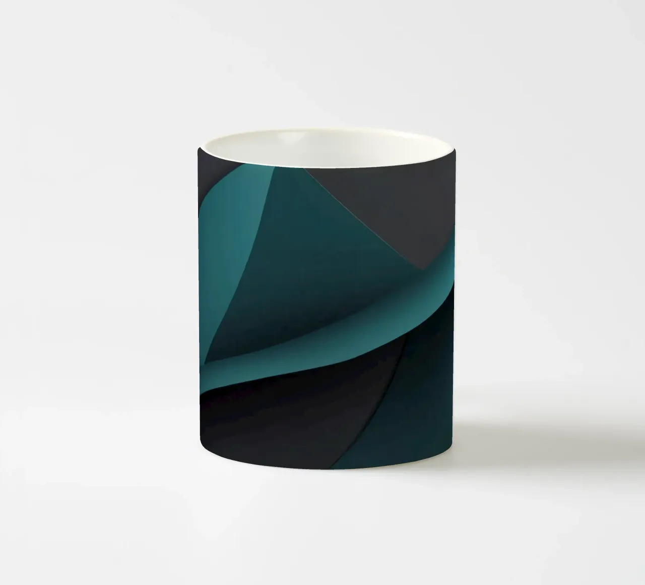 Abstract groenblauw en donker achtergrondontwerp voor bureaubladachtergrond keramische mok van DesignDoodle