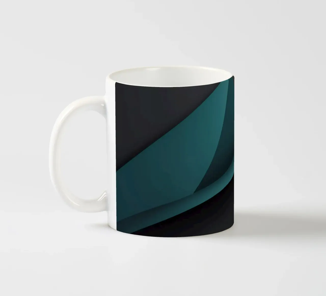 Abstract groenblauw en donker achtergrondontwerp voor bureaubladachtergrond keramische mok van DesignDoodle