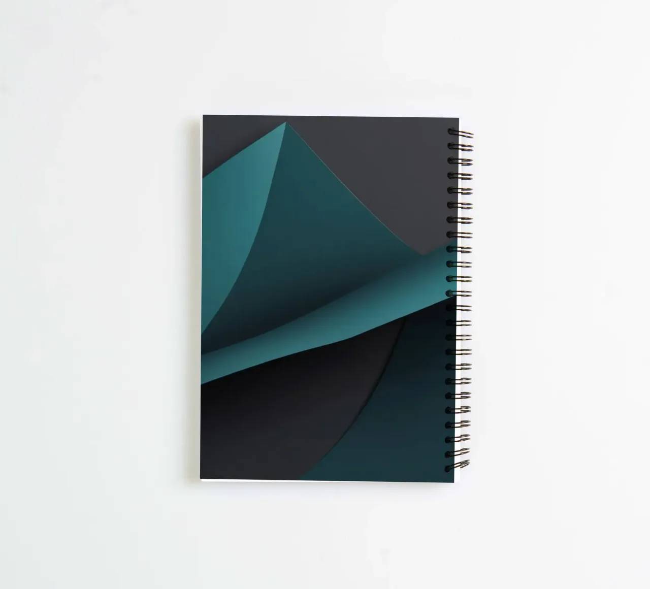 Abstract teal and dark background design for desktop wallpap spiral notebook by DesignDoodle