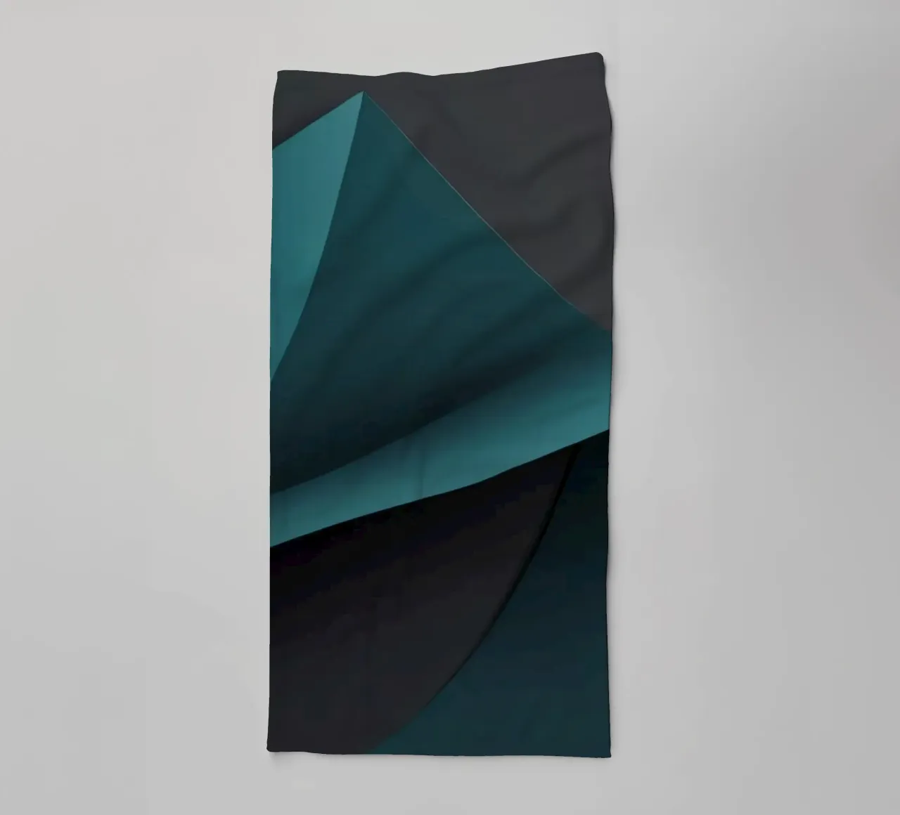 Abstract teal and dark background design for desktop wallpap towel by DesignDoodle