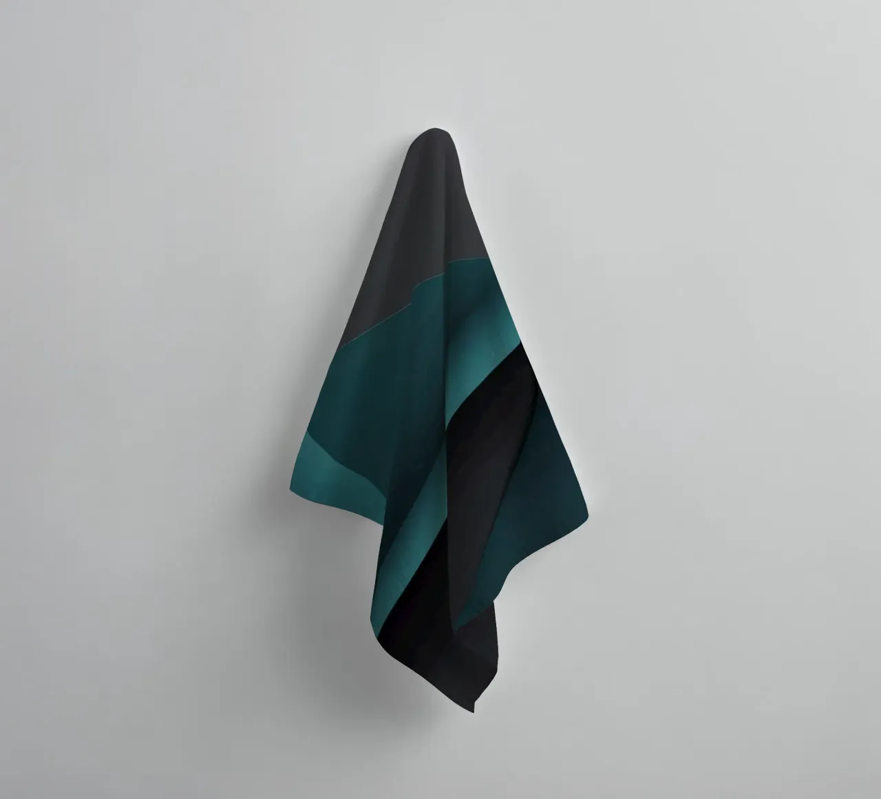 Abstract teal and dark background design for desktop wallpap towel by DesignDoodle