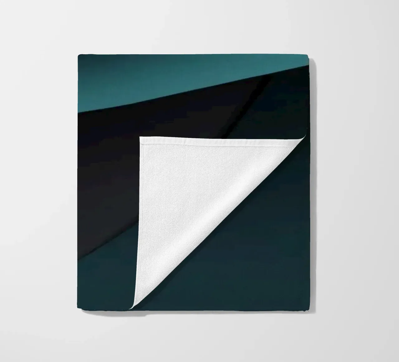 Abstract teal and dark background design for desktop wallpap beach towel by DesignDoodle