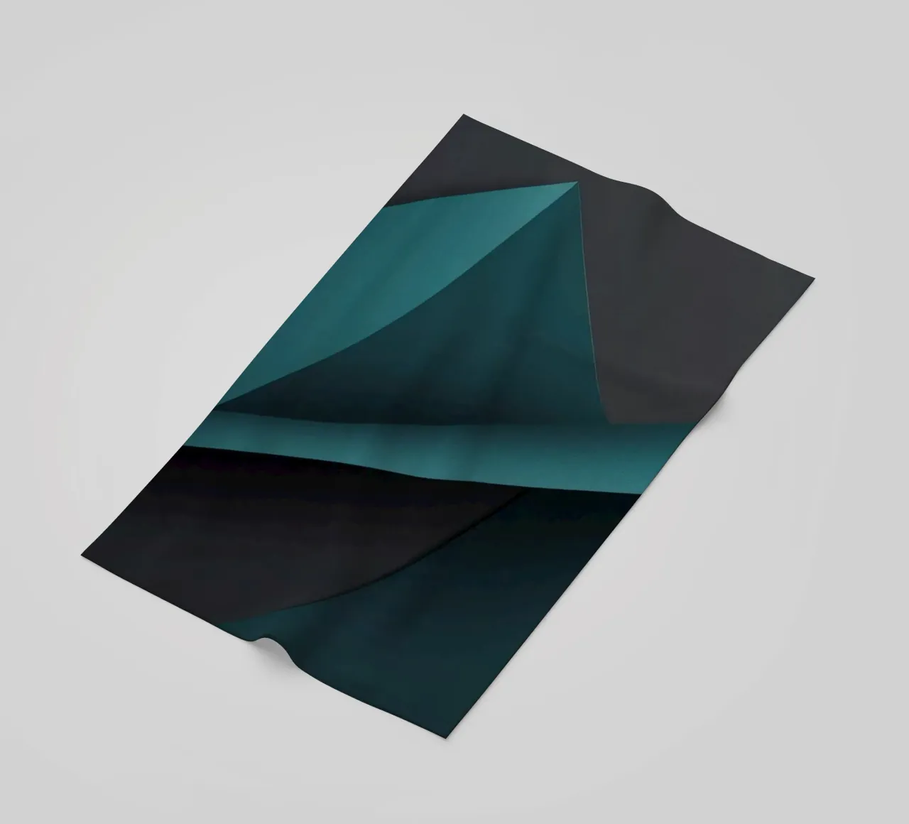 Abstract teal and dark background design for desktop wallpap beach towel by DesignDoodle