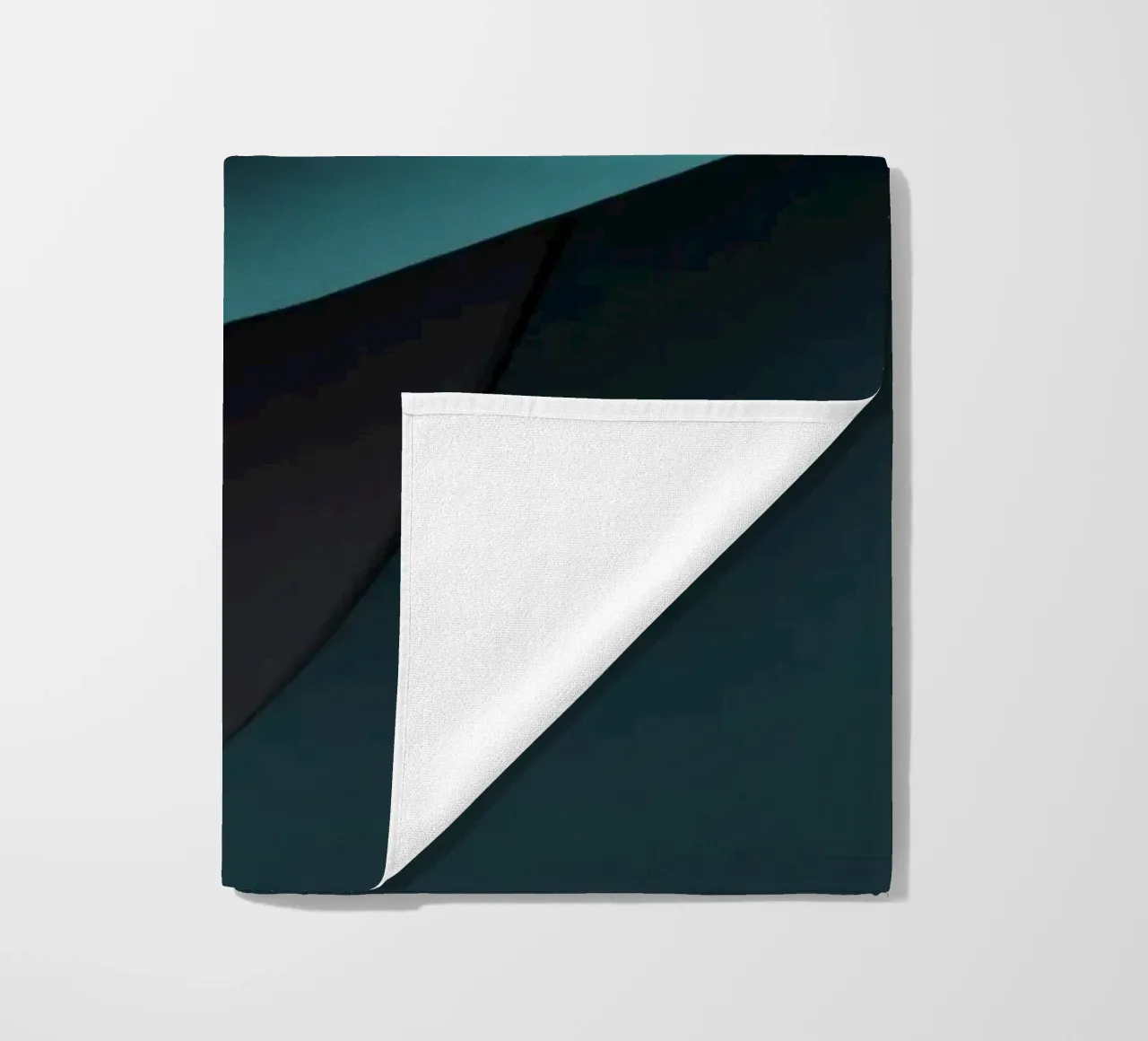 Abstract teal and dark background design for desktop wallpap beach towel by DesignDoodle