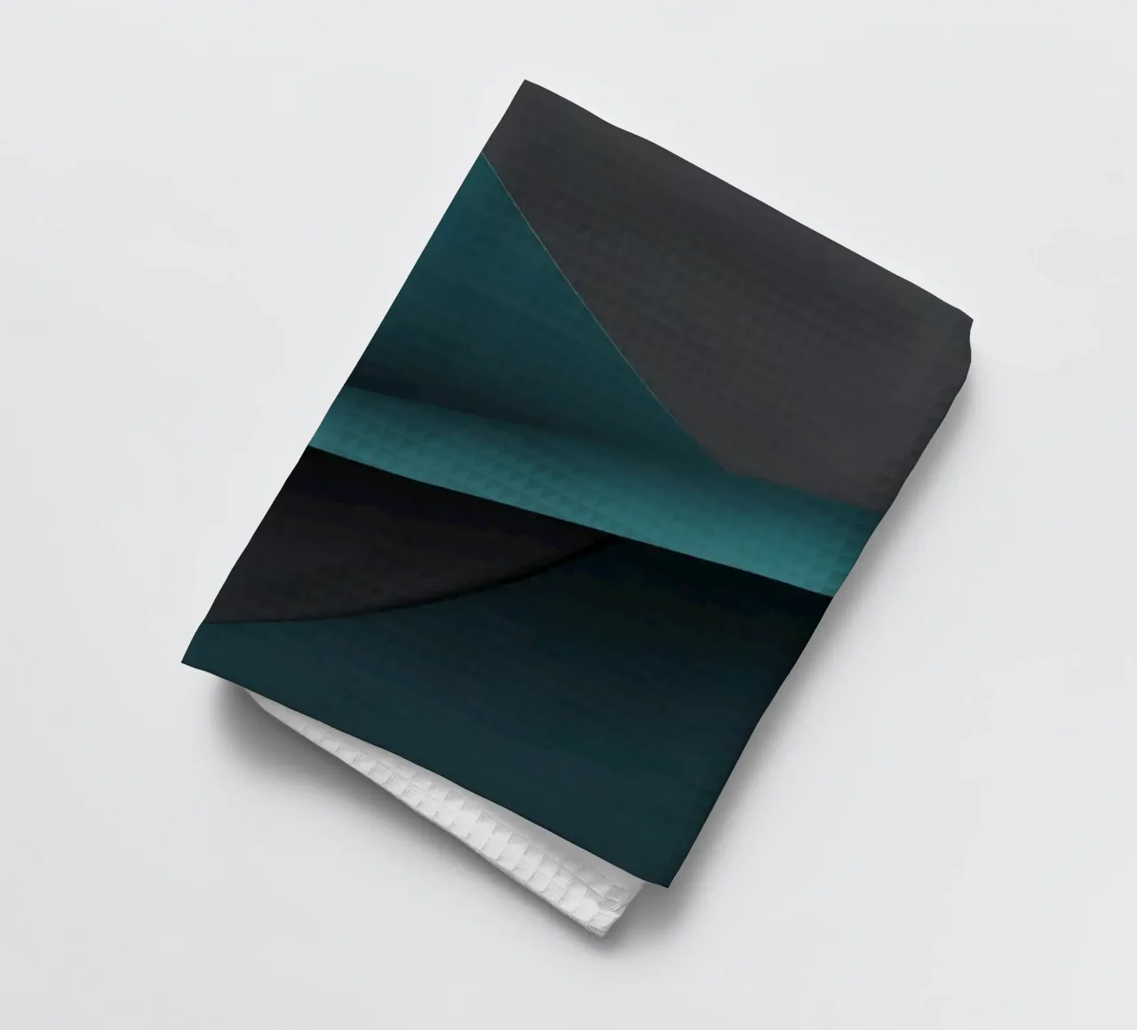 Abstract teal and dark background design for desktop wallpap tea towel by DesignDoodle