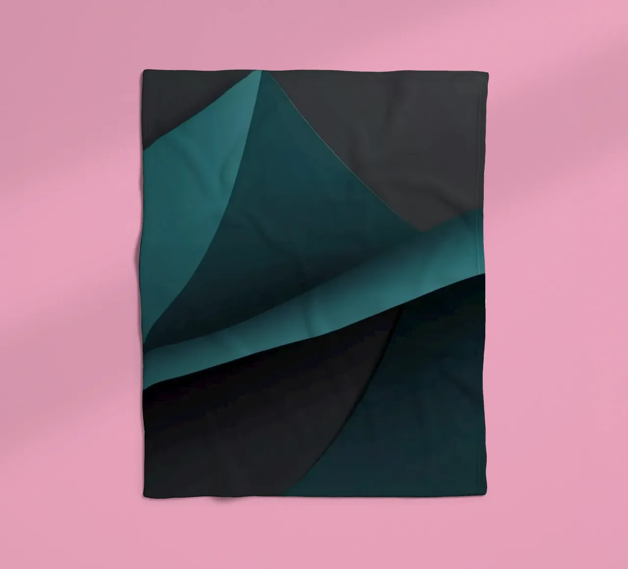Abstract teal and dark background design for desktop wallpap fleece blanket by DesignDoodle