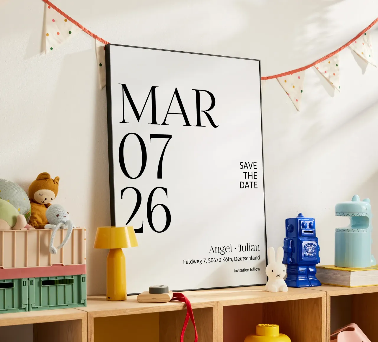 Invitation Personalization alu-dibond by YV TYPOGRAPHY