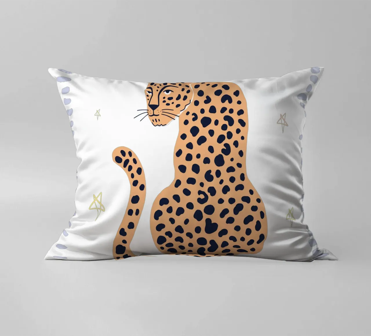 Wild One, Cheetah Boho print, Whimsical Nursery Wall Art decorative cushion by SunshinePrints