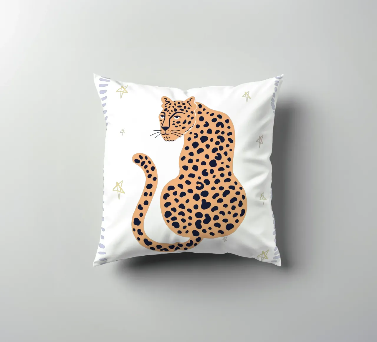 Wild One, Cheetah Boho print, Whimsical Nursery Wall Art decorative cushion by SunshinePrints