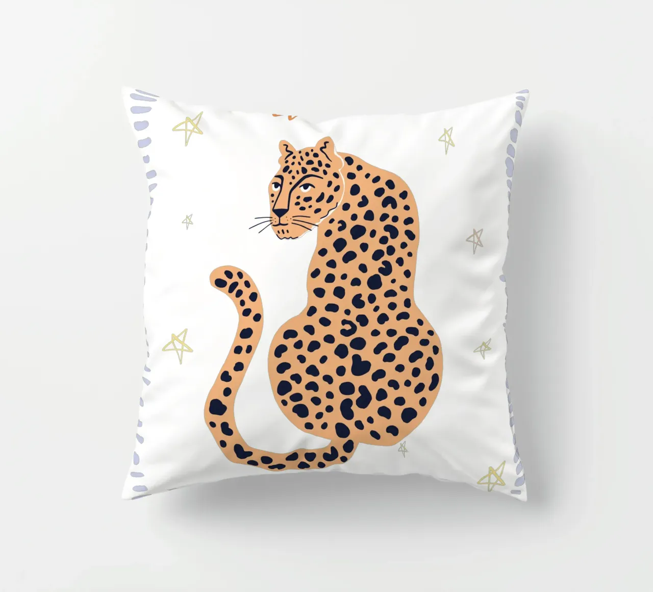 Wild One, Cheetah Boho print, Whimsical Nursery Wall Art decorative cushion by SunshinePrints