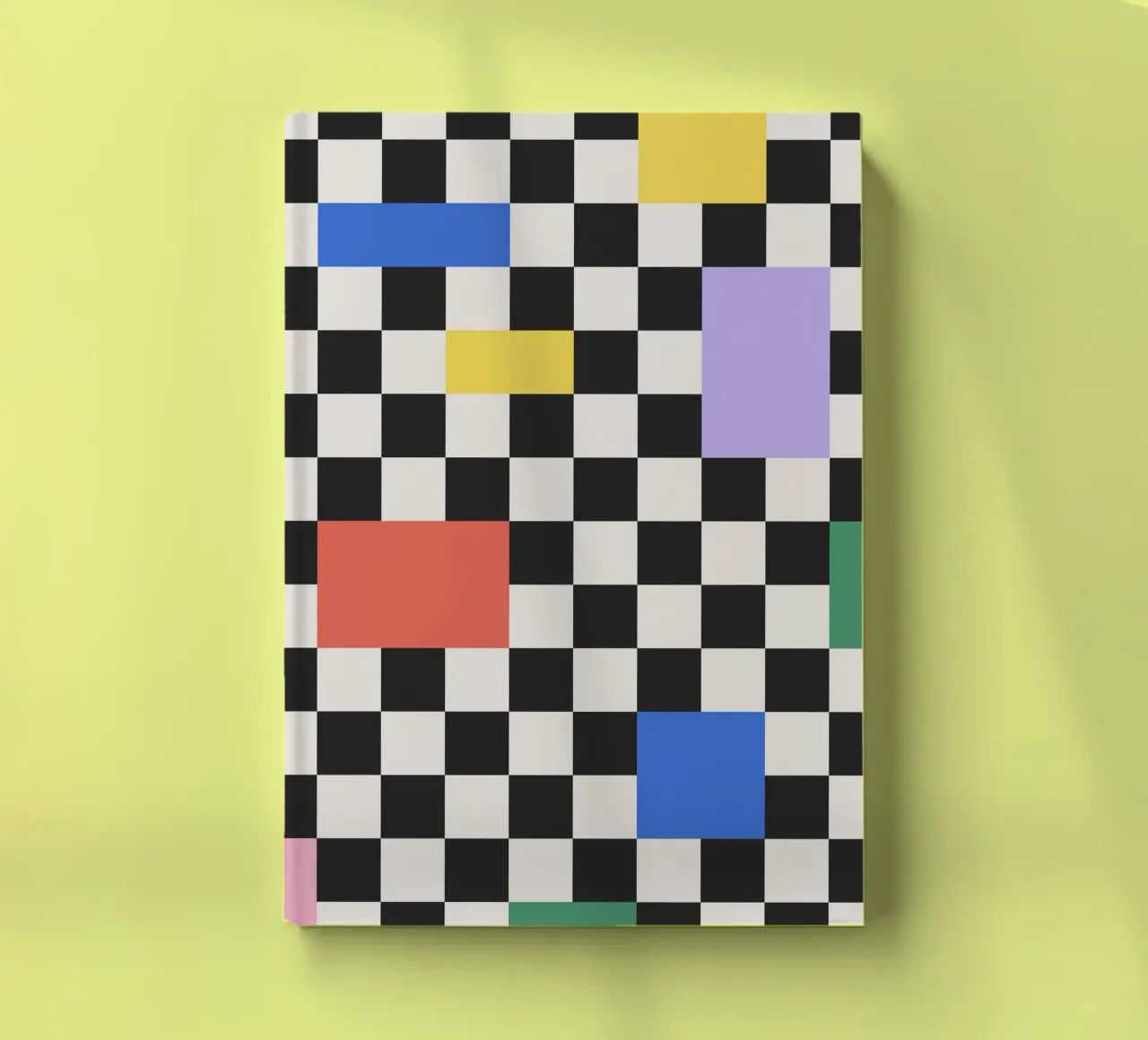 Bauhaus Checkerboard Pattern notebook by Paigaam Studio