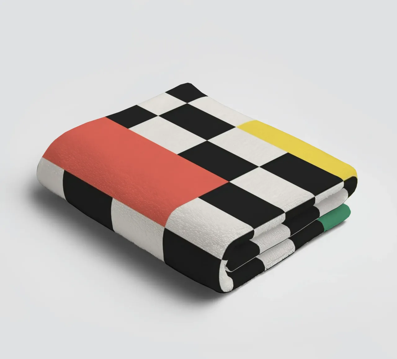 Bauhaus Checkerboard Pattern towel by Paigaam Studio