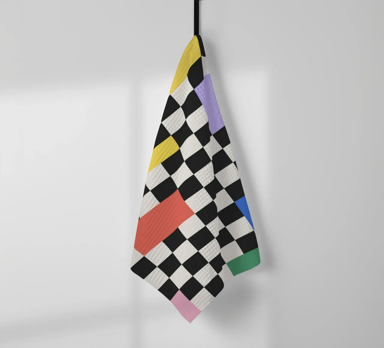 Bauhaus Checkerboard Pattern Geschirrtuch von Paigaam Studio
