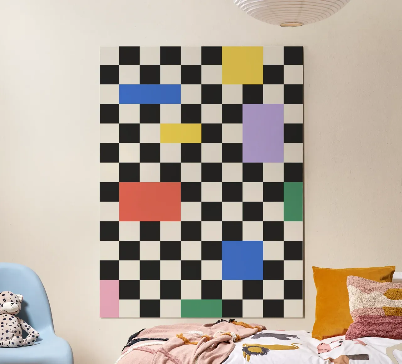 Bauhaus Checkerboard Pattern Poster von Paigaam Studio