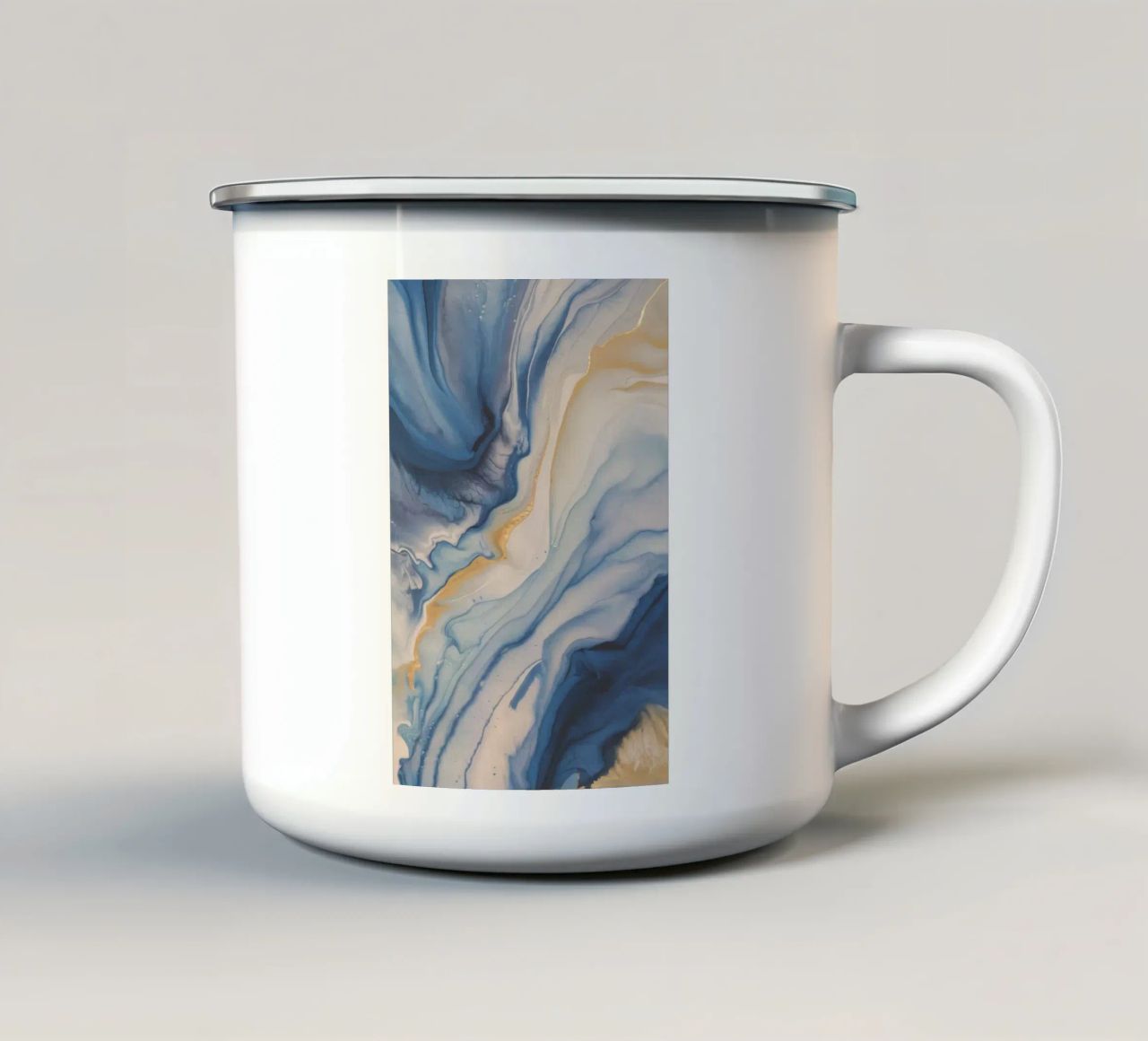Fiore di ricciolo dell'oceano tazza in smalto da Monarch Arc