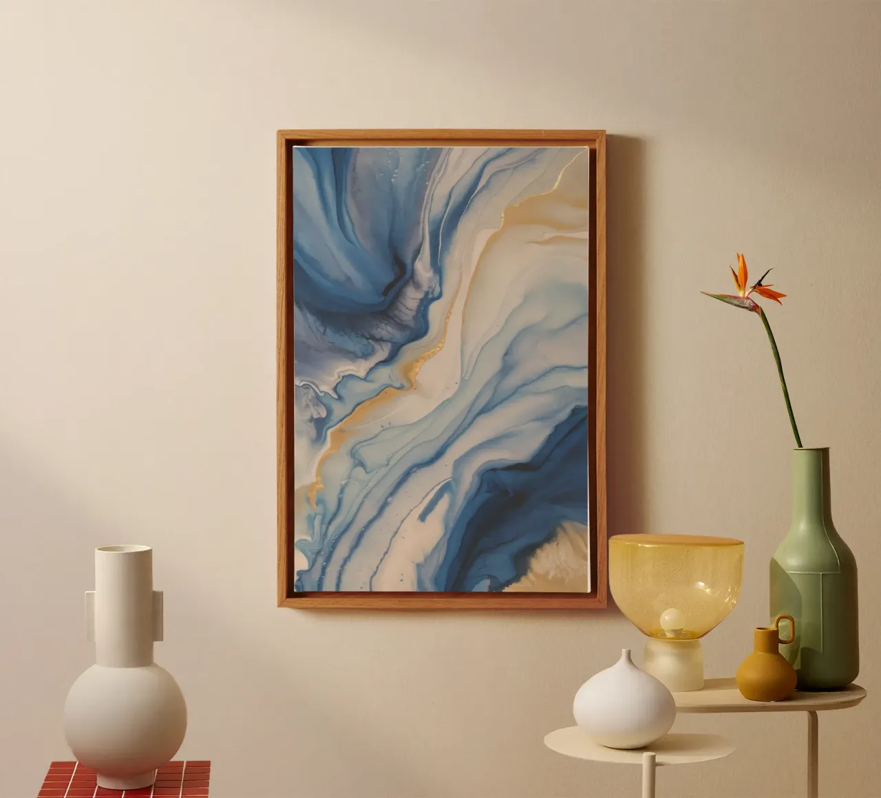 Ocean Curl Bloom canvas by Monarch Arc