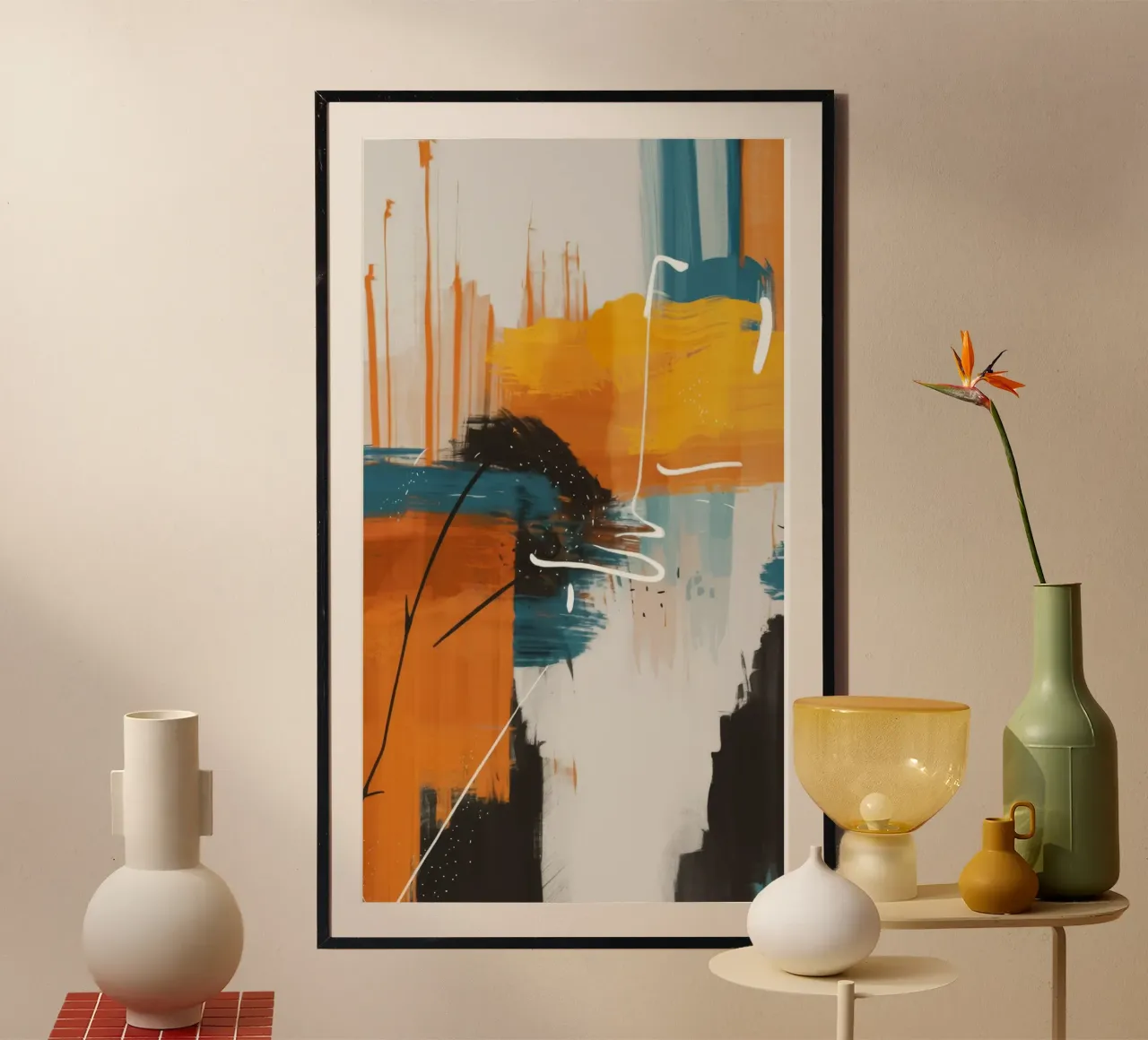 Deriva dell'impulso urbano poster con telaio in legno da Monarch Arc