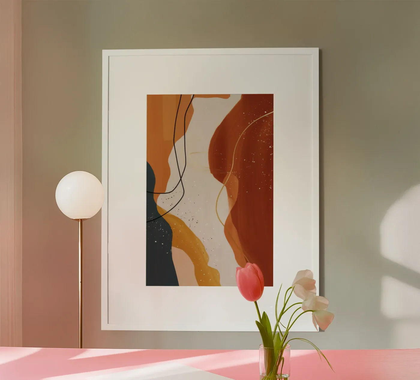 Terracotta Wave Thread poster by Monarch Arc