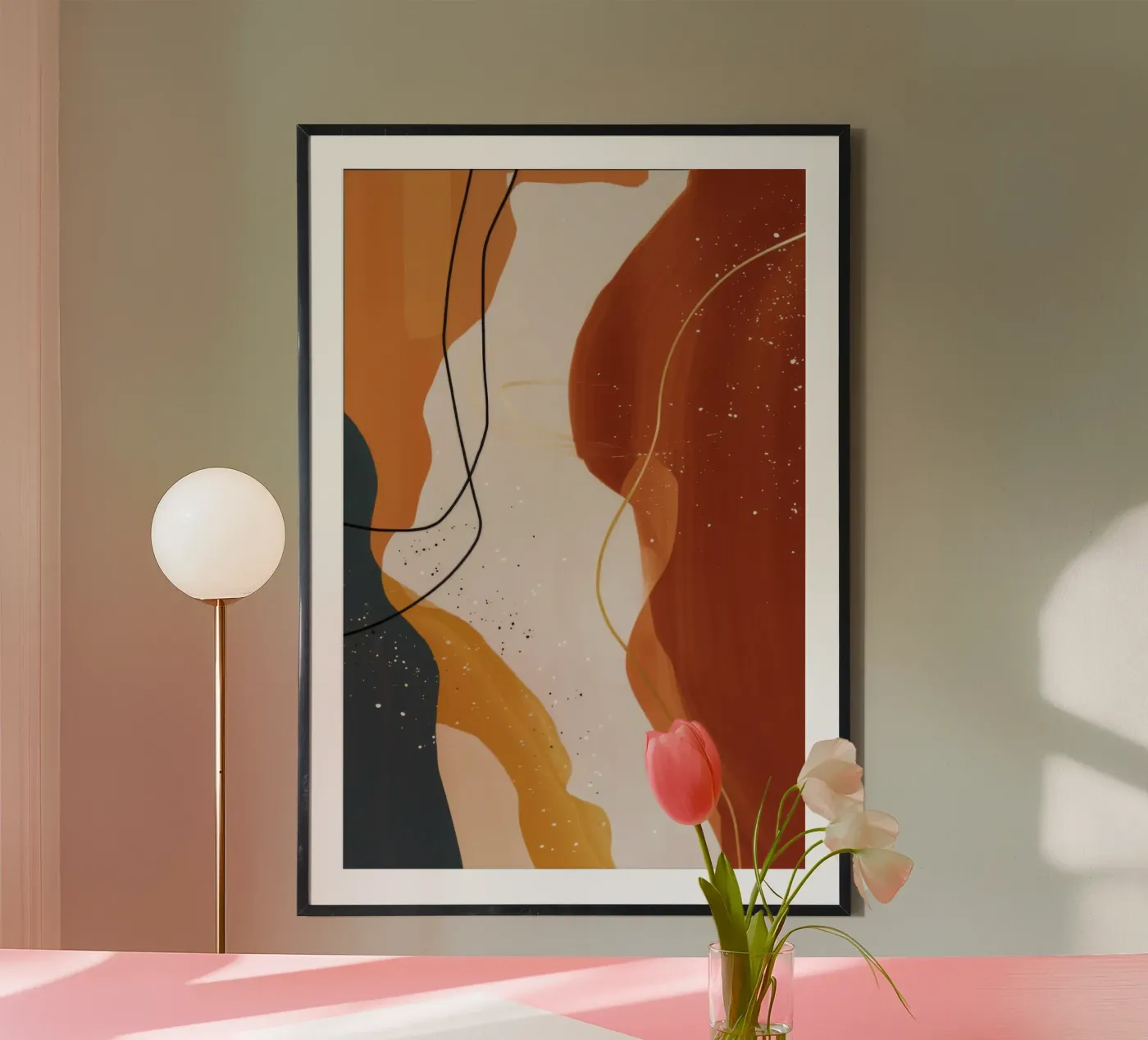 Terracotta Wave Thread poster by Monarch Arc