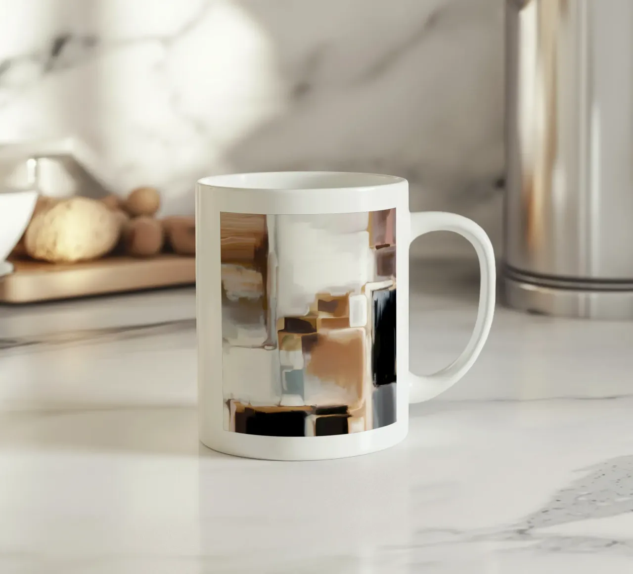 Grid Light Fracture ceramic mug by Monarch Arc
