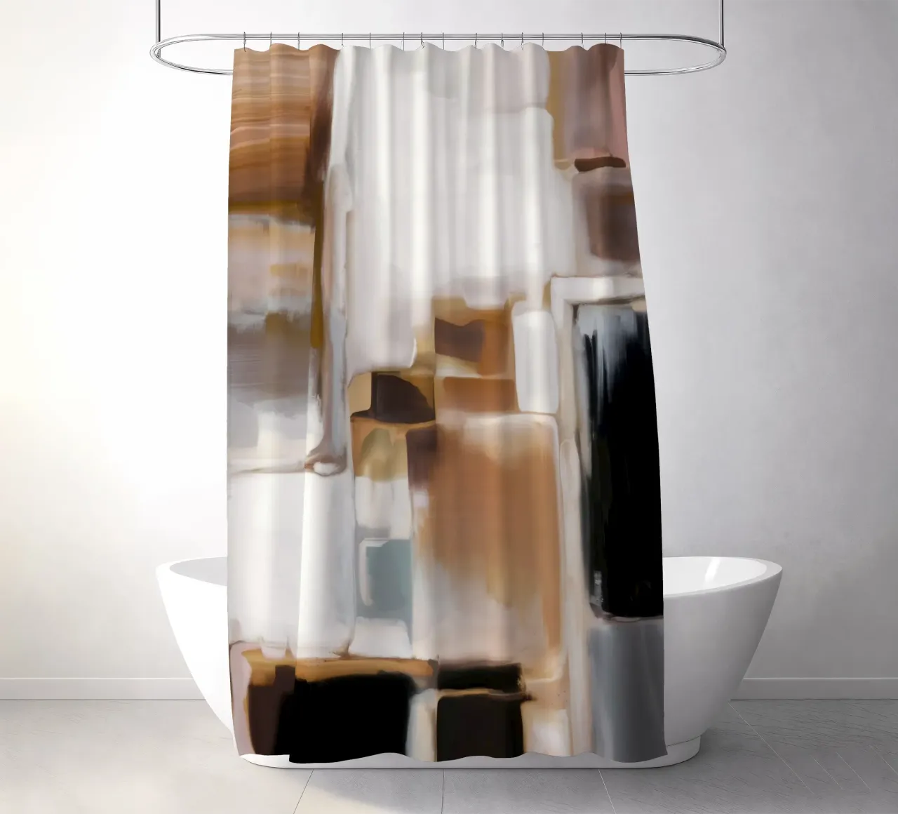 Grid Light Fracture shower curtain by Monarch Arc