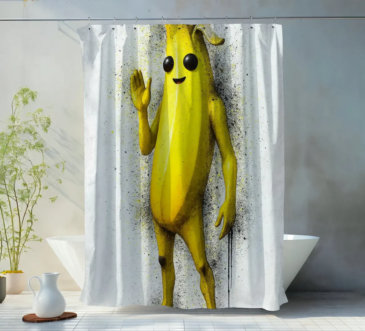 Banana Duschvorhang von FreeArtStudio
