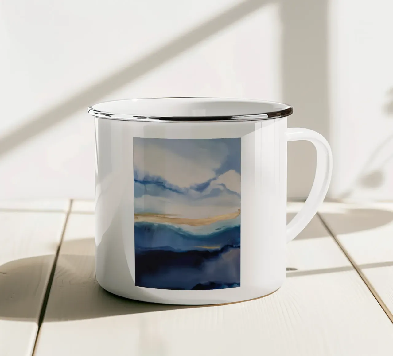 Lluvia Niebla Eco taza de esmalte de Monarch Arc