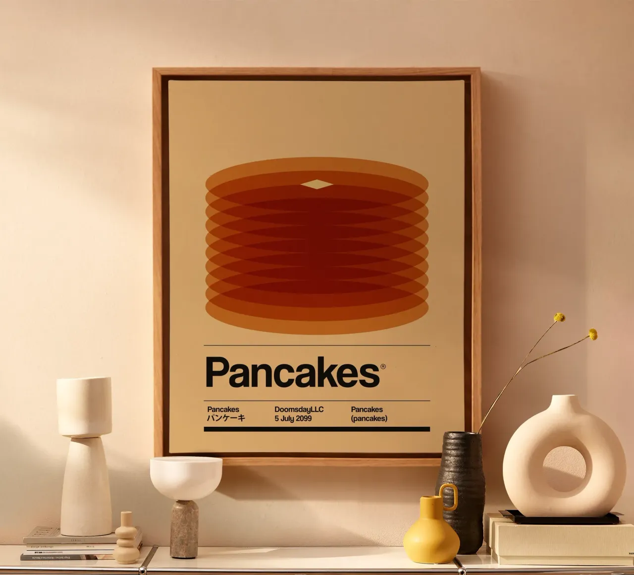 Pancake minimalisti tela con Cornice a cassetta da Piere art Shops