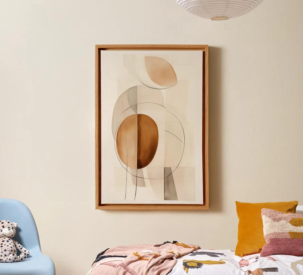 Abstract shapes in brown tones canvas by Imagine