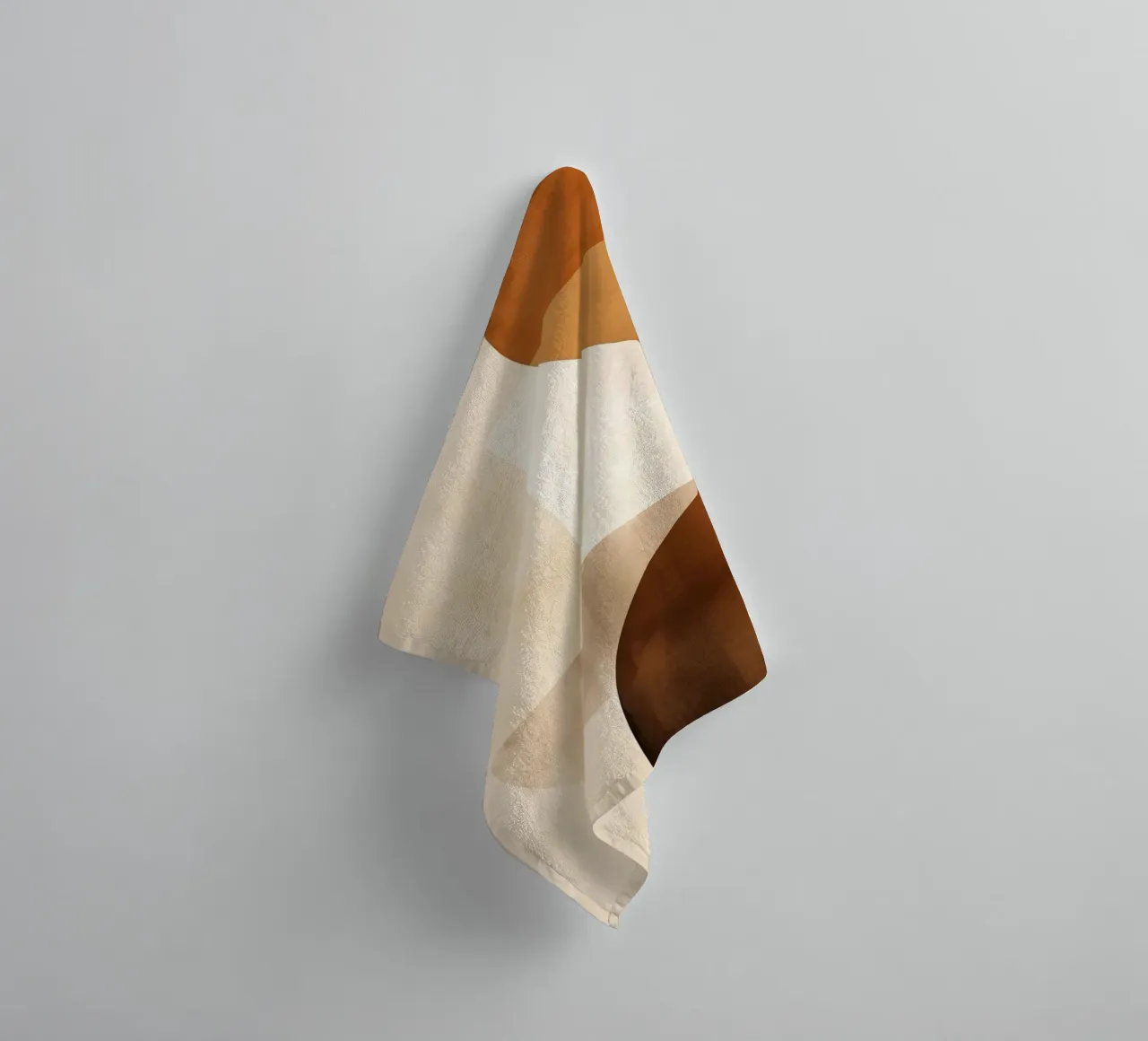 Abstract shapes in brown tones towel by Imagine