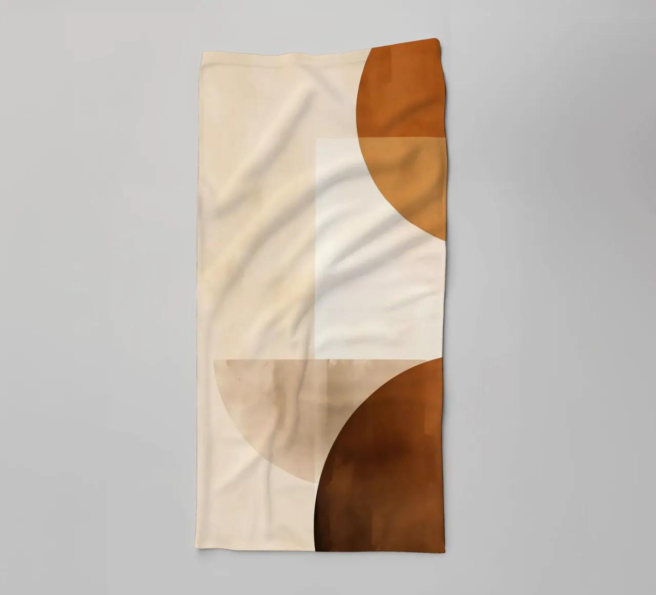 Abstract shapes in brown tones towel by Imagine