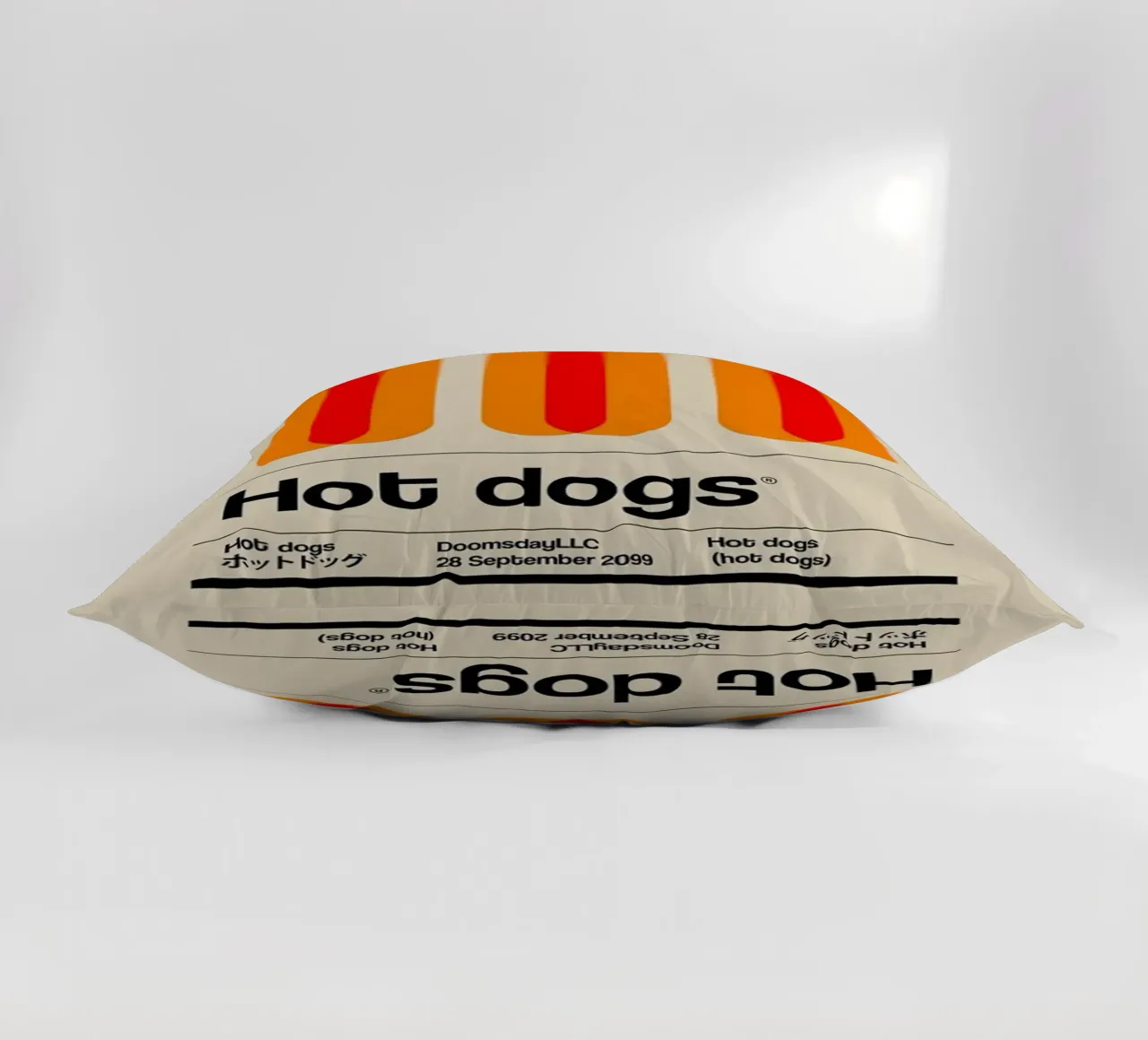 Minimalist Hot Dogs decorative cushion by Piere art Shops