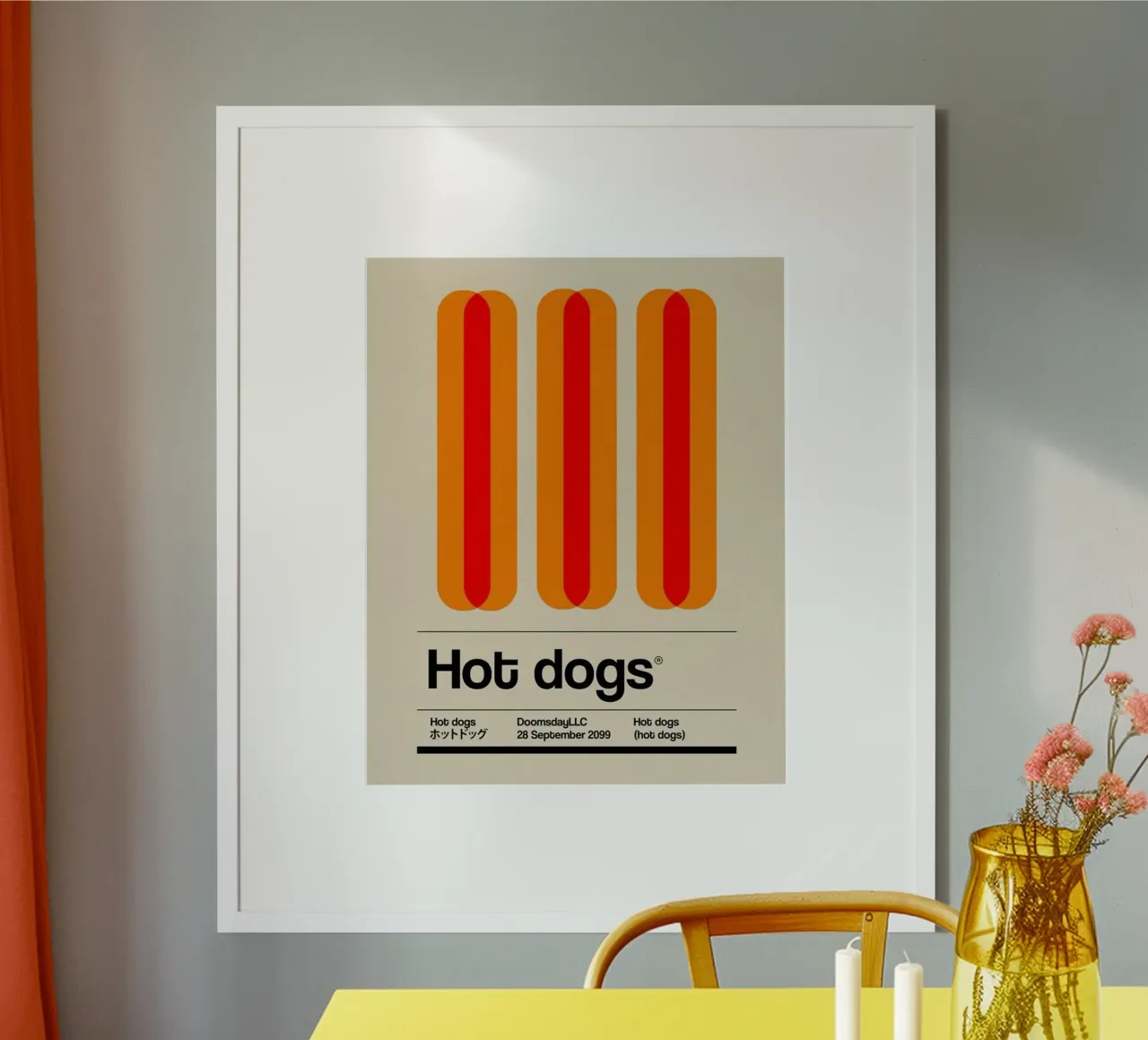 Hot dog minimalisti poster da Piere art Shops