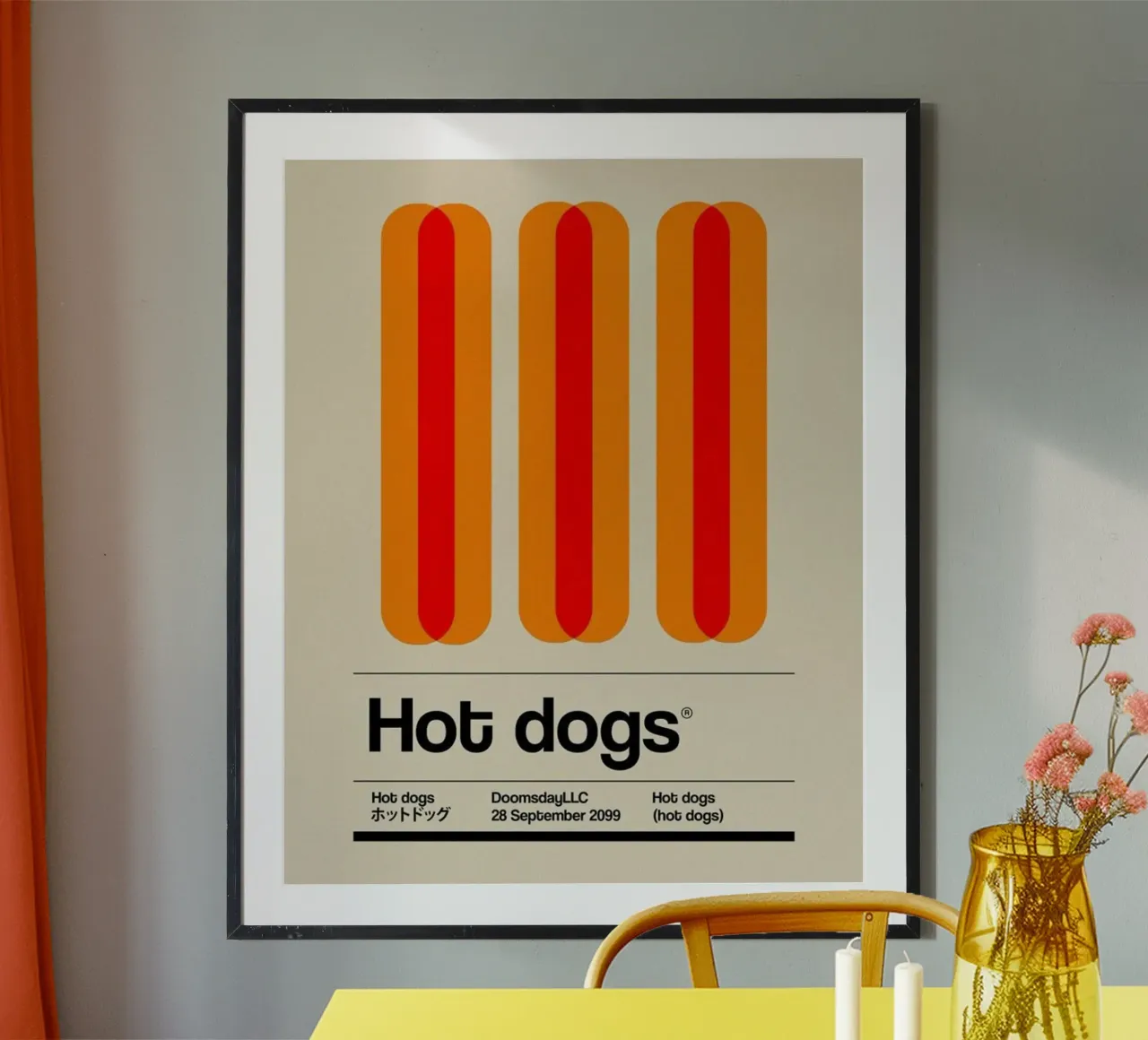Hot dog minimalisti poster da Piere art Shops