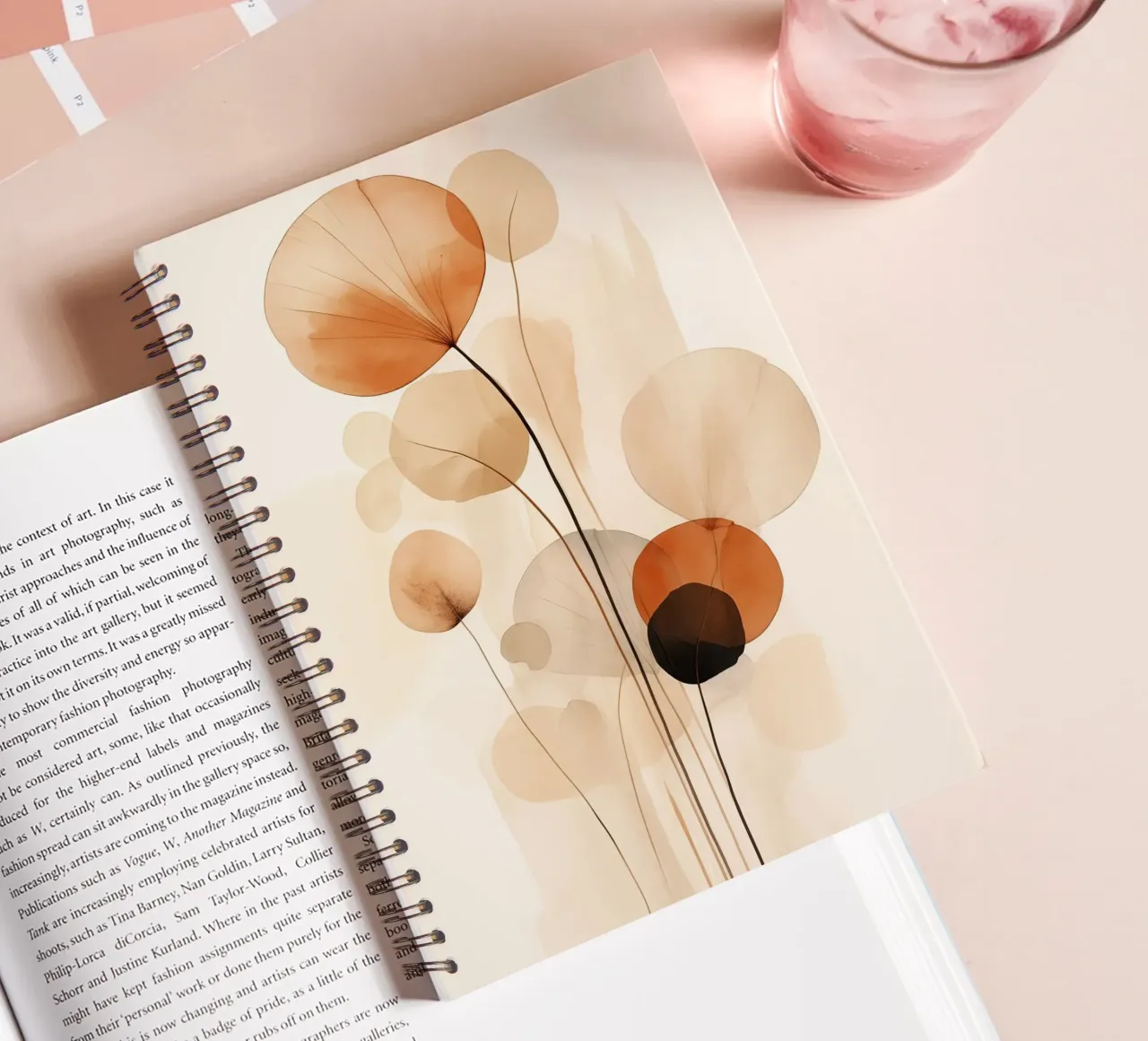 Flowers and soft colours spiral notebook by Imagine