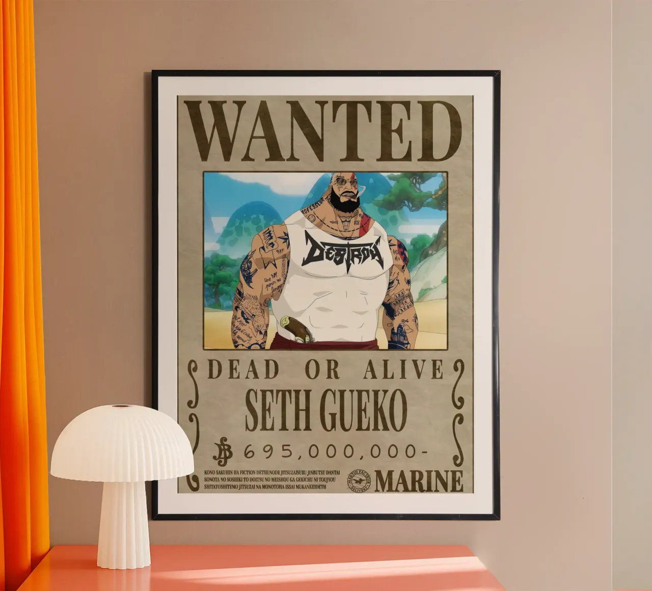Ricercato Seth Gueko poster con telaio in legno da Collins Shop