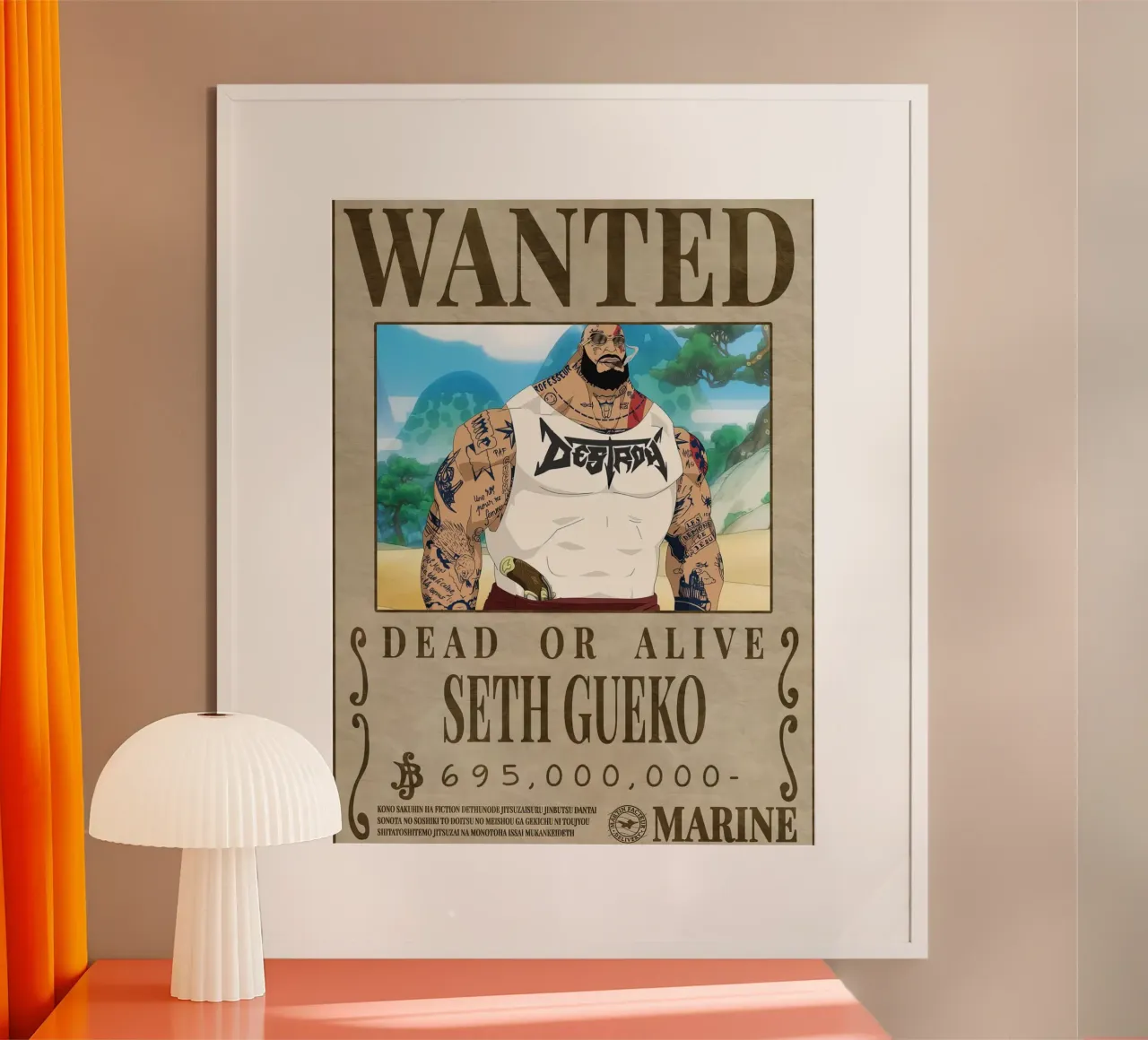 Ricercato Seth Gueko poster con telaio in legno da Collins Shop