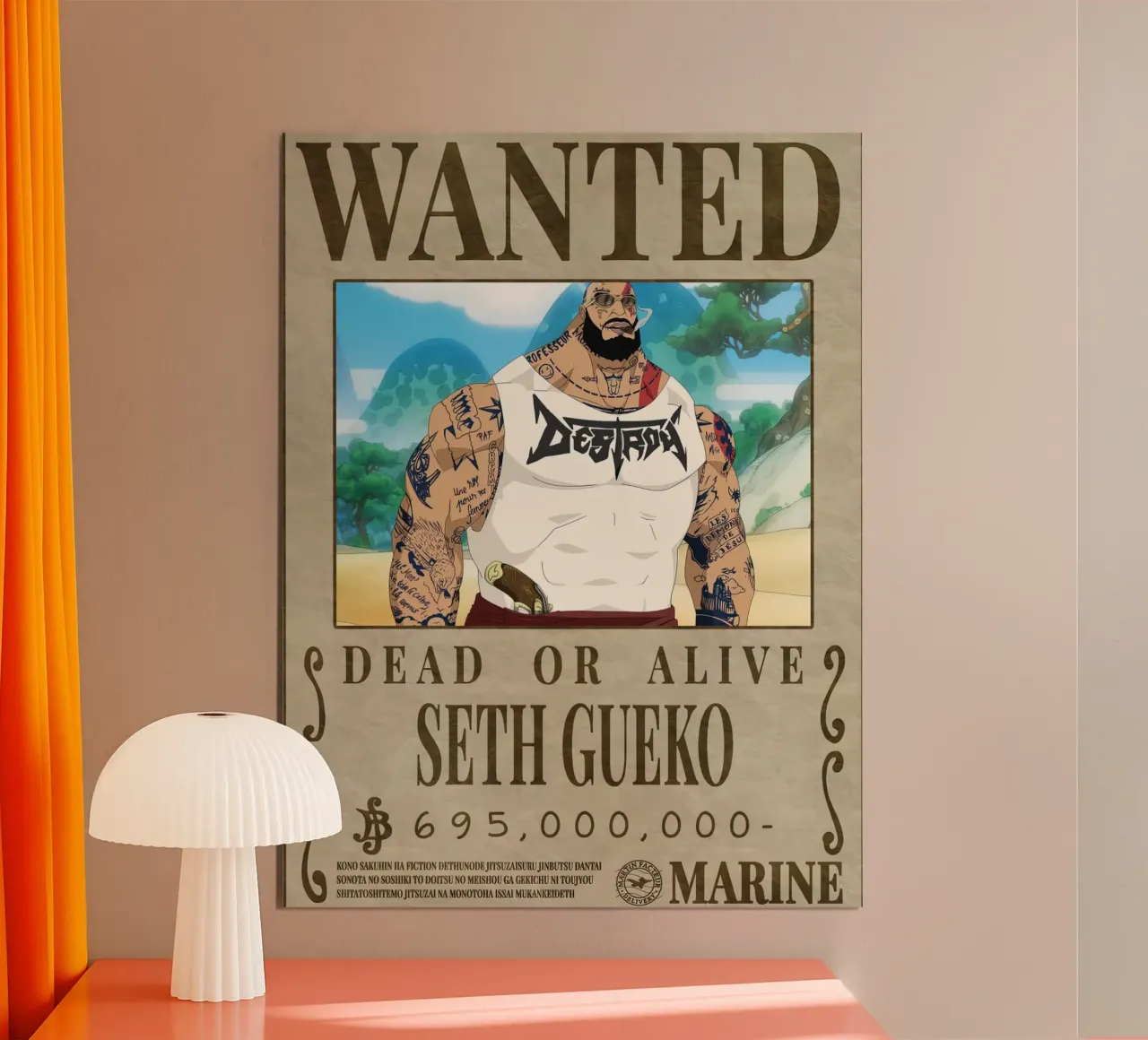 Ricercato Seth Gueko poster con telaio in legno da Collins Shop