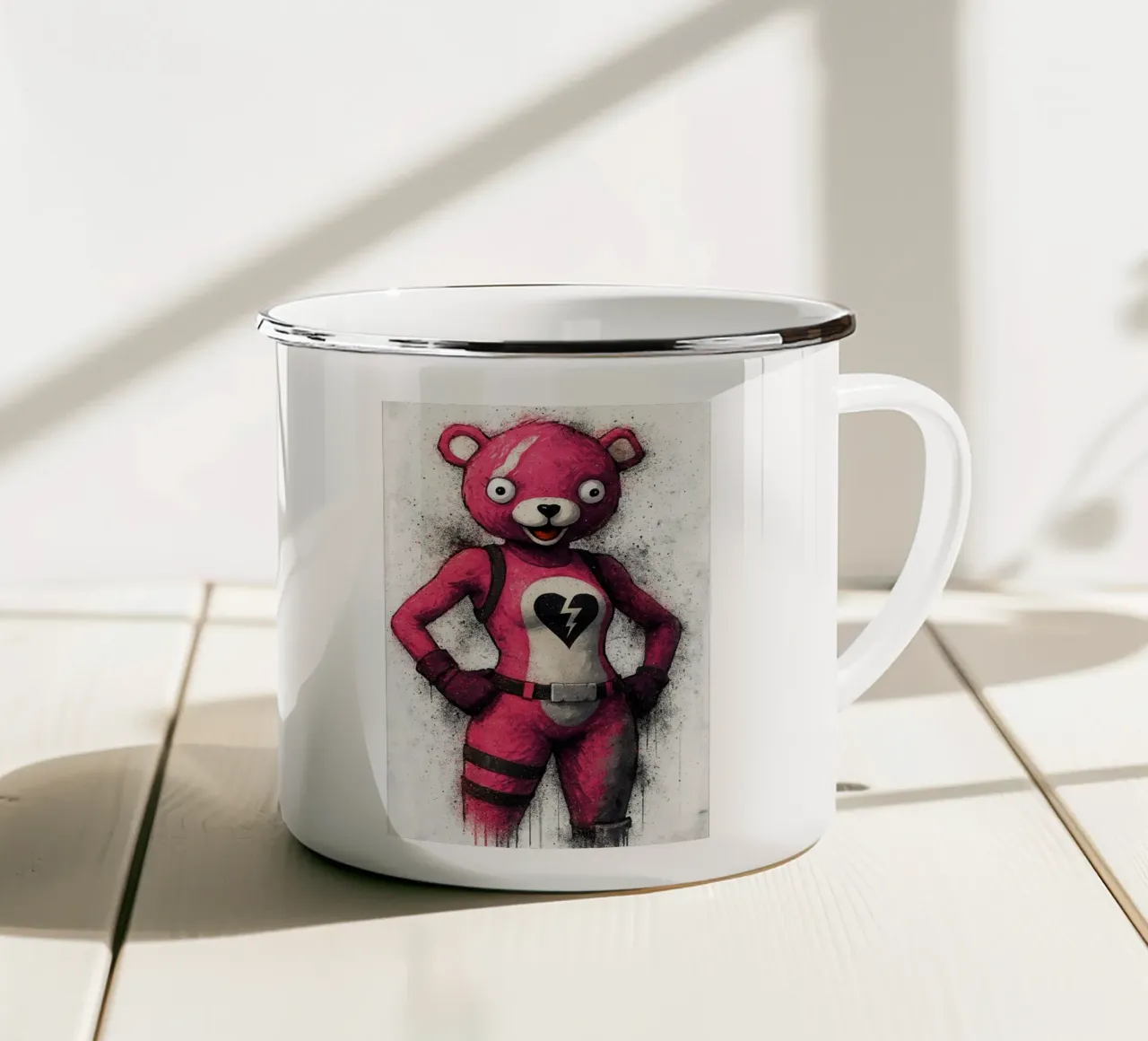 Fortnite cuddle tazza in smalto da FreeArtStudio