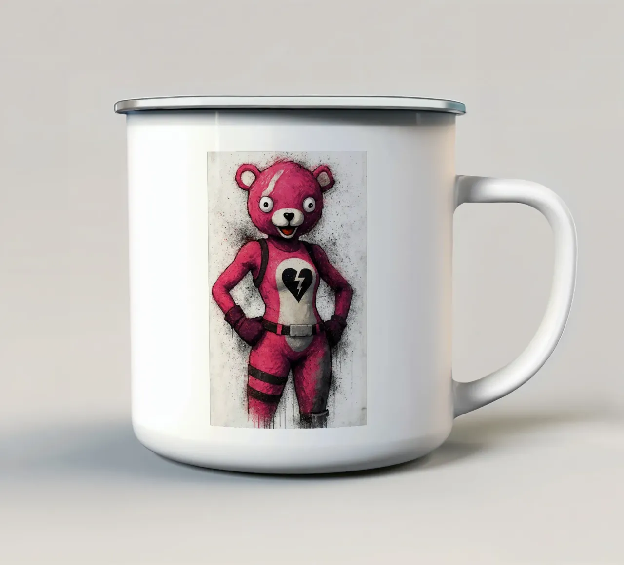 Fortnite cuddle tazza in smalto da FreeArtStudio