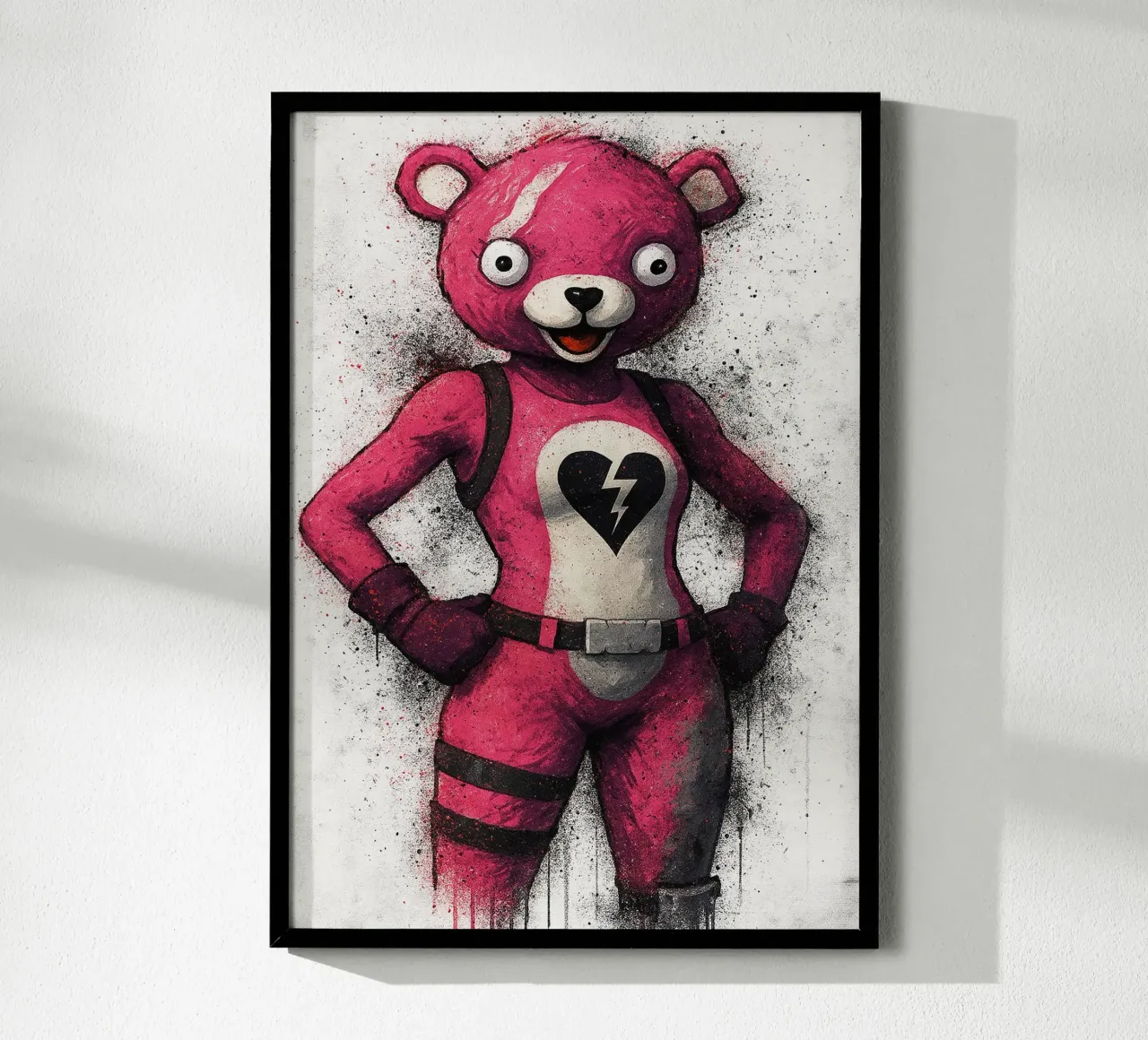 Fortnite cuddle poster con telaio in plastica da FreeArtStudio