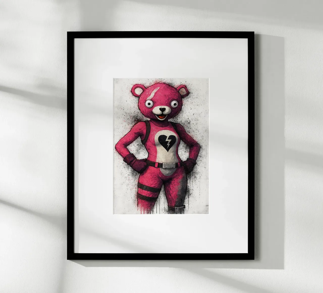 Fortnite cuddle poster con telaio in plastica da FreeArtStudio